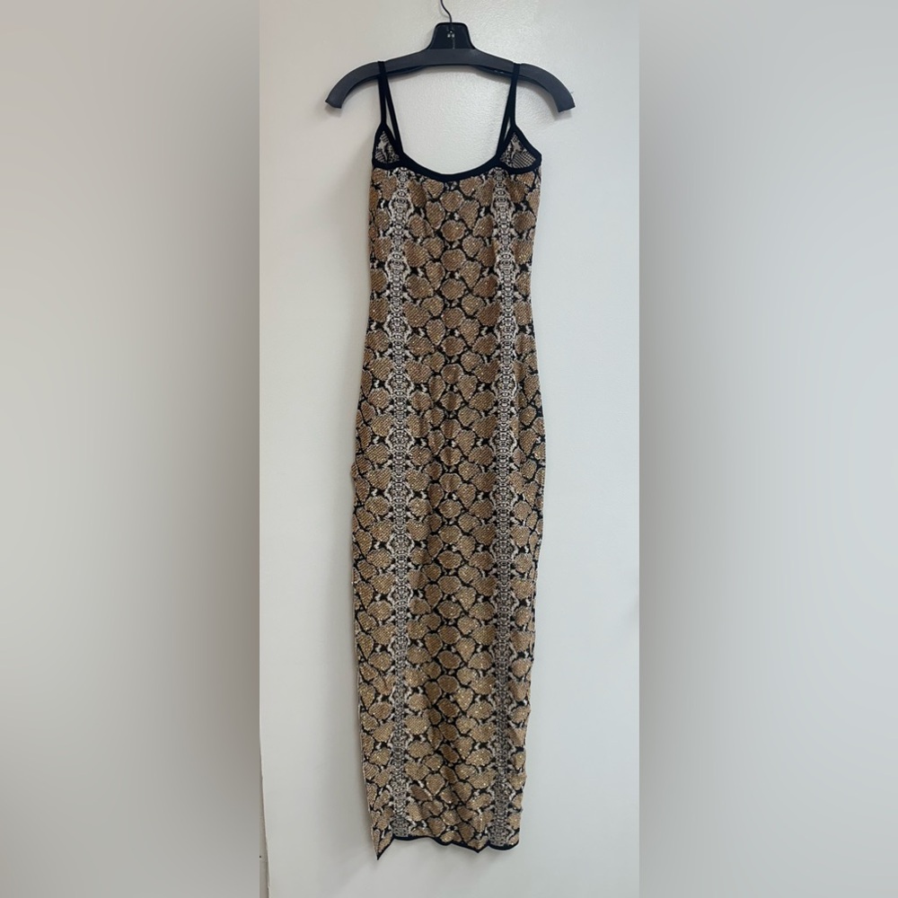 Balmain Python Print Knit Maxi Dress - Picture 4 of 8